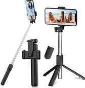 Selfie Stick Tripod met Afstandsbediening, 360° Rotatie, 3-in-1 Draadloze Monopod, Compact en Stabiel, TikTok Selfie Stick met Zwaar Aluminium en Antislip Statiefvoet