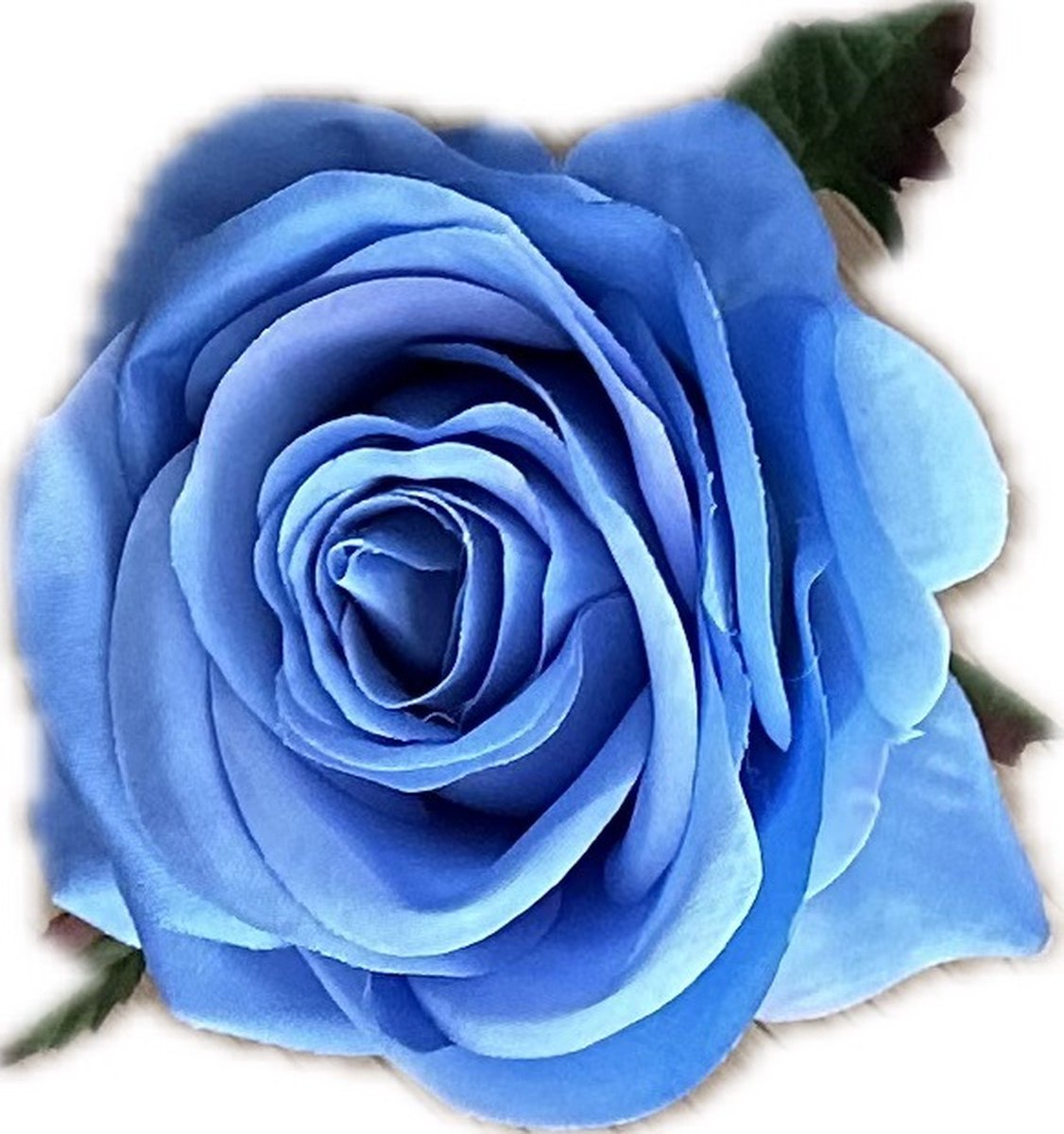 AMALIA LICHT BLAUW KUNSTROZEN - Rozenkoppen 12 stuks - Mooie Kwaliteit Kunstbloemen - Nepbloemen - Rozen zonder Steltjes - Kunstbloemen voor Decoraties/ Versieringen - DIY Bloemen - Rozen voor de Bloemenmuur