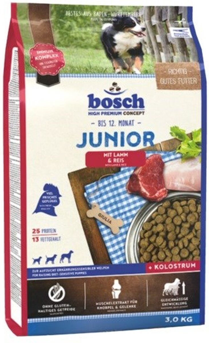 Bosch Junior Hondenvoer – Lam en Rijst – 3 kg Bosch Junior Hondenvoer – Lam en Rijst – 3 kg