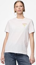Pieces T-shirt Pckilana Ss Printed T-shirt Bc 17151214 Bright White/spicy Maga Dames Maat - S