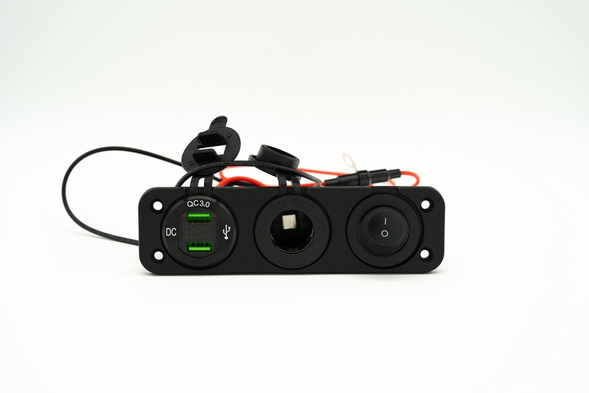 12V paneel 3 in 1 - Auto, Boot, Camper -