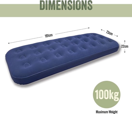 Luchtbed - Comfort Luchtbed - Ingebouwde Pomp - Matras - Camperen - Campingset - Overnachting — afbeelding 2
