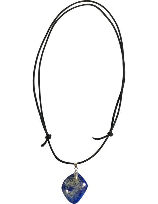 Lapis Lazuli stoere hanger aan koord