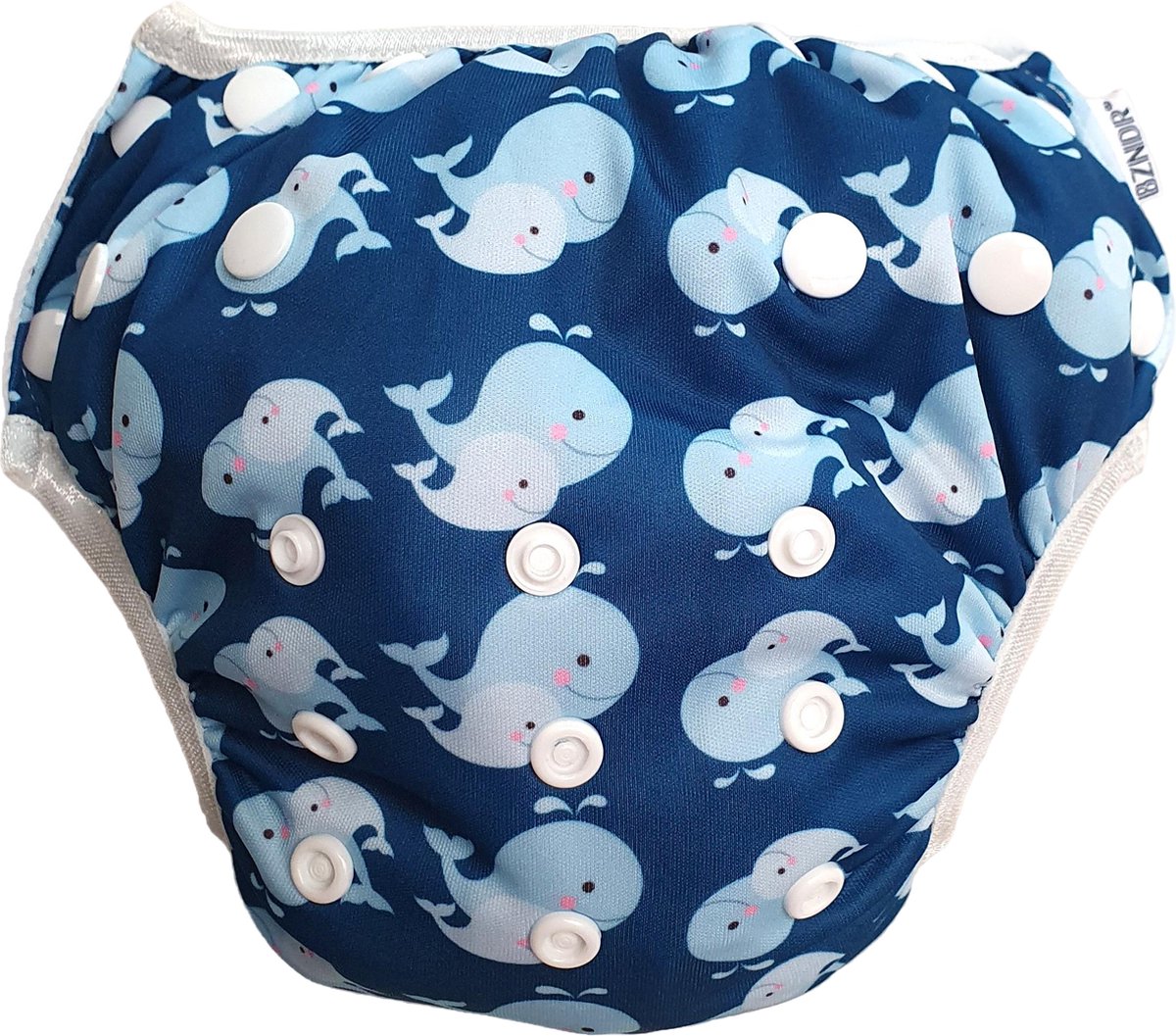 BZNDR® - Zwemluier walvis - 0 - 3 jaar - 5 t/m 18 kg - Wasbaar - Zwemluier baby — afbeelding 4