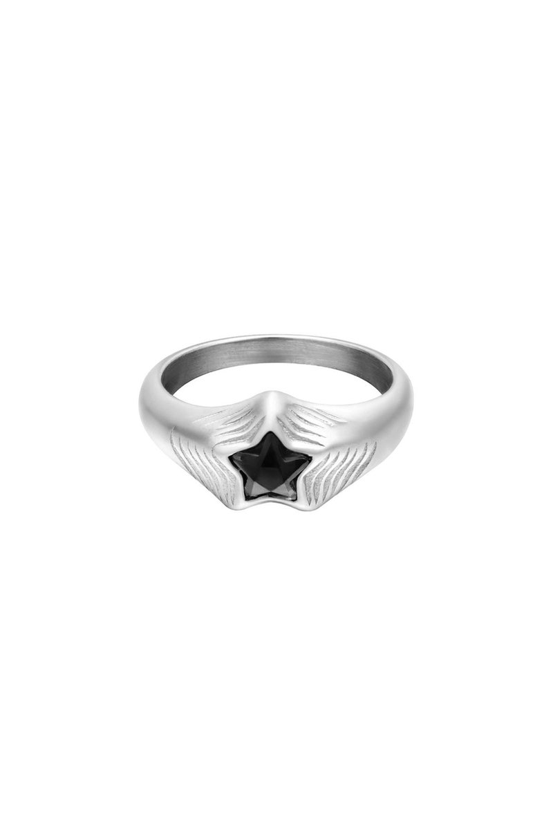 Ring zirkoon ster Zilver Stainless Steel 17