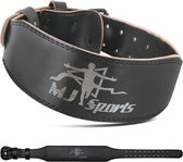 MJ Sports Premium Leather Lifting Belt - Size M/L - Leren Gewichthefriem - Fitness Riem - Krachttraining