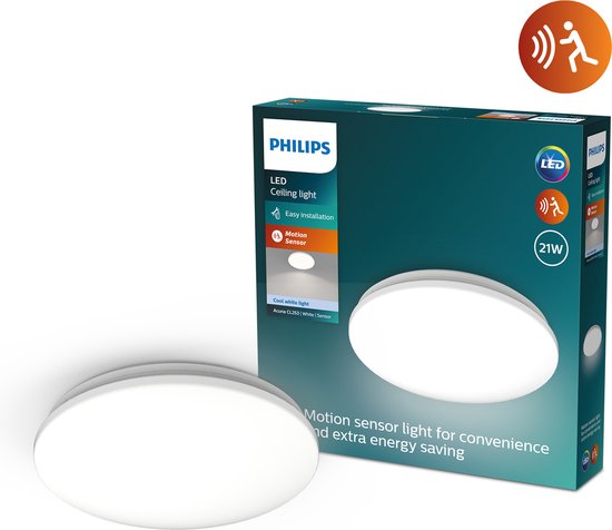 Foto: Philips acuna plafondlamp 21w helderwit licht ingebouwde bewegingssensor