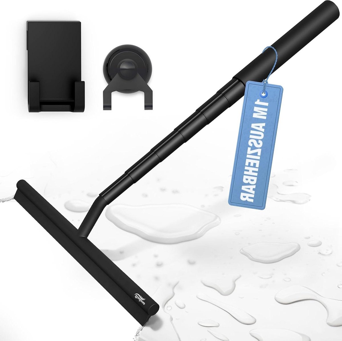 Goedkoopste Uittrekbare douchewisser met 100 cm telescoopstang - zwart raamreiniger voor badkamer.EditorButton 'BADIONA' verwijderd, 'badkamer' toegevoegd. Window wiper