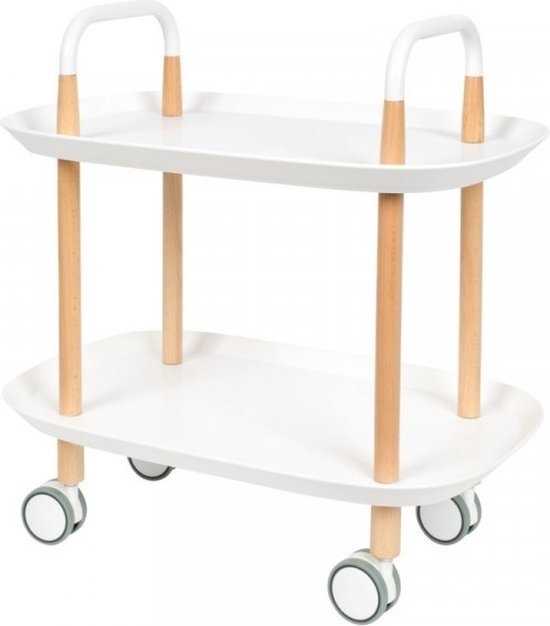 Chariot Boulangerie - Grijs - 2 Planches - Chariot Cruiser Wit - Giga Meubel