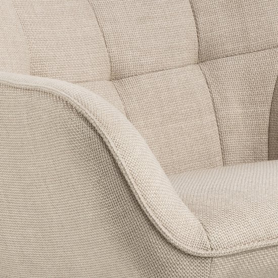 Fauteuil Tissu Beige - 77x89,5x99cm - Vera - Giga Living