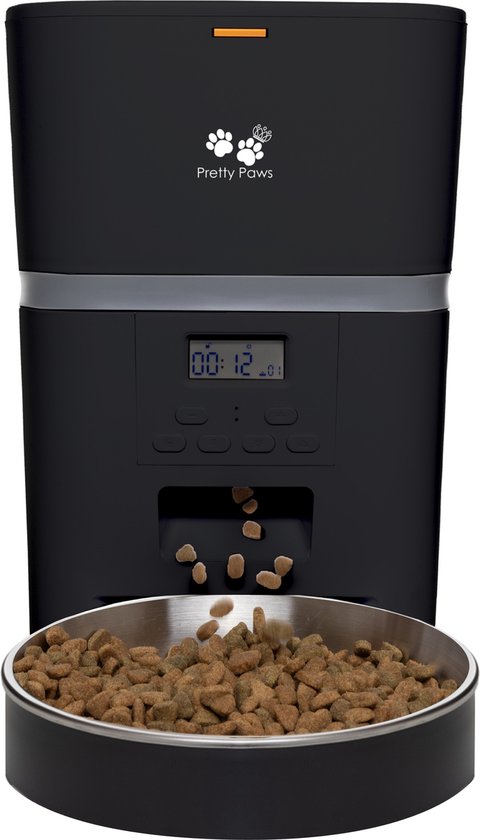 Pretty Paws QQ002 - Automatische Voermachine - Kat - 4L - Zwart - Pretty - €79,95
