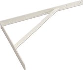 1x stuks plankdragers / schapdragers met schoor staal wit gelakt 29,5 x 20,5 cm - plankendrager - planksteun / planksteunen / wandplankdragers