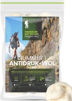 Pelgrim Wol Antidruk Wol - 90 GRAM - Wandel met Wol voor Voeten - 100% Merino Wol - Teenspreider - Voetproblemen - Hiel - Hakken - Blaren - Optimaal Comfort met Voetwol.