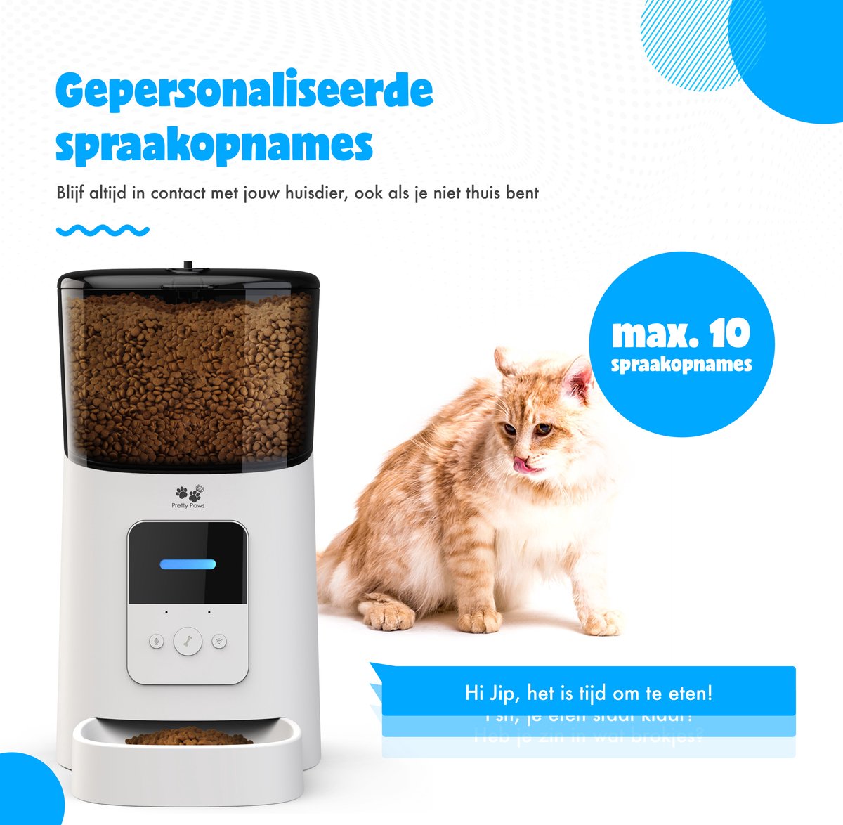 Pretty Paws PP005 Wifi Voerautomaat Wit - Automatische - afbeelding 3
