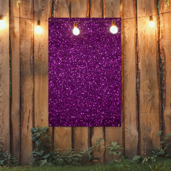 Affiche de jardin - Toile de jardin - Posters de jardin extérieur - Violet - Rose - Motifs - Abstrait - 80x120 cm - Jardin