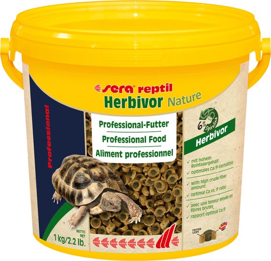 Sera Reptiel Proffesional Herbivor Nature - schildpadvoer leguaan - 3800 ml - 1 kg