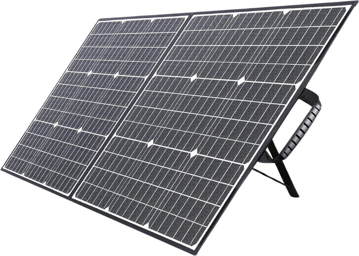 SWAREY Zonnepanelen Compleet Pakket – Opvouwbaar Zonnepaneel Voed Meerdere Apparaten Tegelijk Zonnepanelen met Stekker Flexibel+Zonnepaneel Opvouwbaar – 100W Waterdicht Zwart