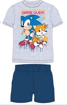 Sonic The Hedgehog - Pyjamaset - Grijs/Blauw Maat 134
