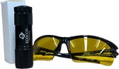 Ecodor EcoLight - Détecteur de taches d'urine + lunettes UV (Jaune)