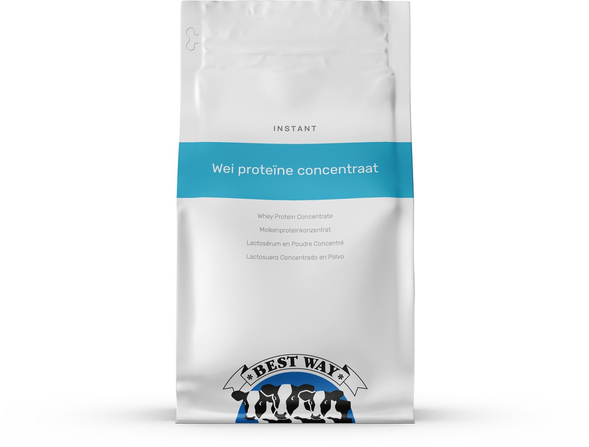Goedkoopste BEST WAY Whey Protein Concentrate 80 - Proteine poeder - Puur ingrediënt 1 KG- Puur ingrediënt
