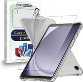 ebestStar - Hoes voor Samsung Galaxy Tab A9 8.7 (2023) SM-X110, Beschermhoes van Transparant, Antislip Siliconen, Versterkte Hoeken, Transparant + Gehard Glas