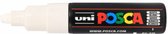 Krijtstift - Chalkmarker - Universele Marker - Uni Posca Marker - wit - PC-7M - 4,5mm - 5,5mm - Medium Punt - 1 stuk