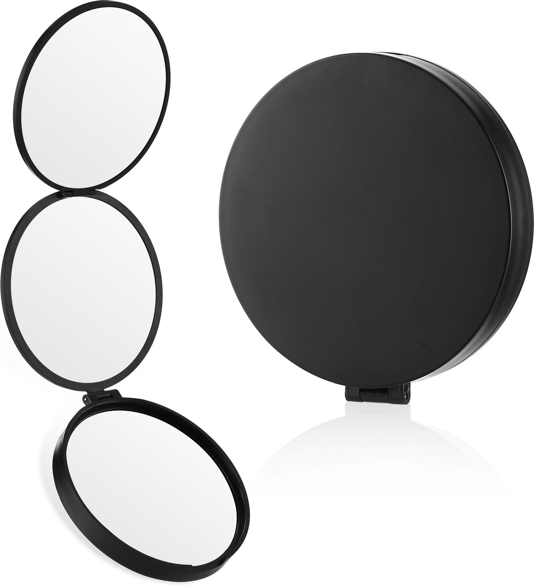 Goedkoopste Behave Make Up spiegel - Zakspiegel - Reisspiegel - 1x/2x/3x Vergrotend - Zwart