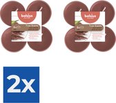 Bol.com Bolsius Maxi Waxinelichtjes True Scents Oud Wood 8 Stuks - Voordeelverpakking 2 stuks aanbieding