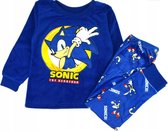 Sonic the Hedgedog pyjama velours blauw maat 128