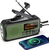 Draagbare NoodRadio - DAB+/FM - Solar - Bluetooth - 5200mAh - Powerbank - Automatisch Zenders Zoeken - Kamperen - Radio
