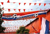 EK banner 2024 - Holland banner - Voetbal straat banner - Oranje - Hup Holland - Banner - 340x74cm