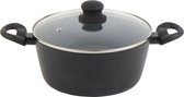 Russell Hobbs Metallic Marble 24 cm Kookpot – Inductie Pastapot – Aluminium Soeppan – Soeppan – Glazen Deksel – Antiaanbaklaag