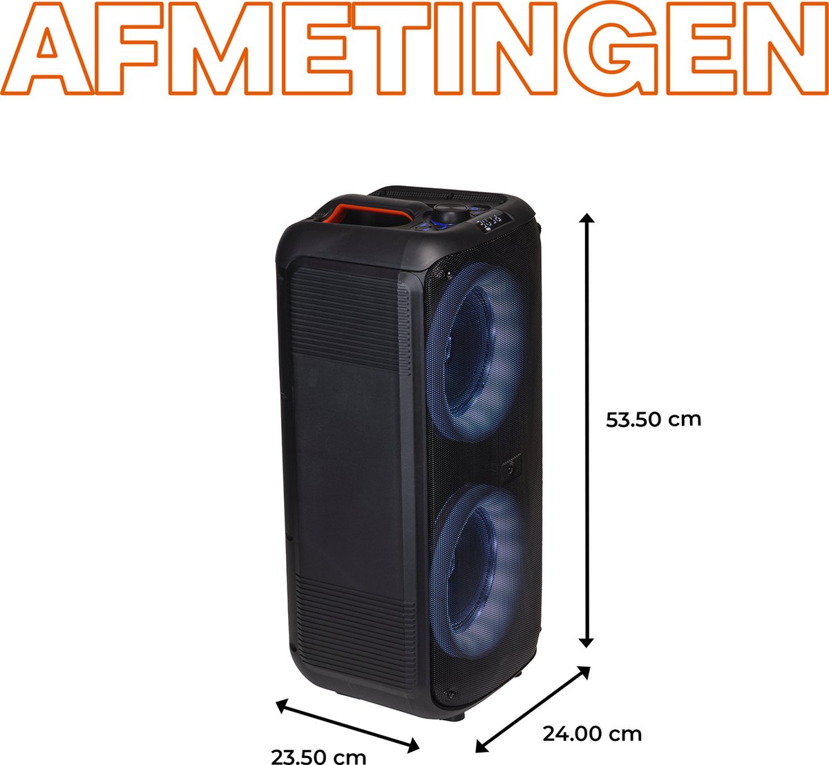 Denver Bluetooth Speaker Party Box - Discolichten - Partybox - Incl. Afstandsbediening - Microfoon Aansluiting - BPS354 – foto 8