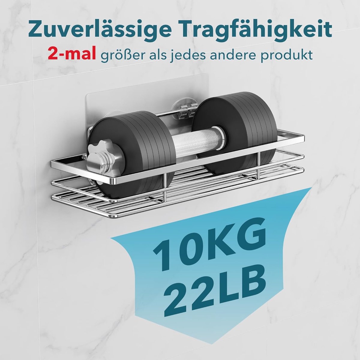 Bathroom Organizer 2 Stukken Geen Boor Doucherek Wandmontage Douche Organizer 929386