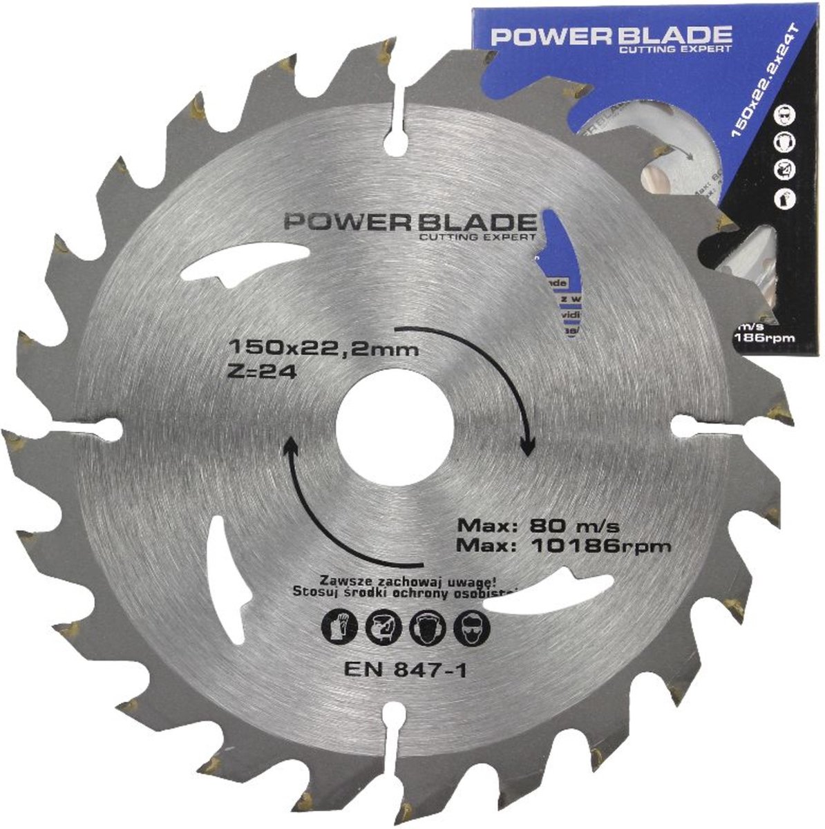 Zaagblad cirkelzaagblad voor hout 150 mm x 22.2 mm met 24 T-tanden