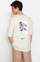 Trendyol TMNSS21TS1223 Volwassenen Mannen T-shirt Single pack - Steen - L