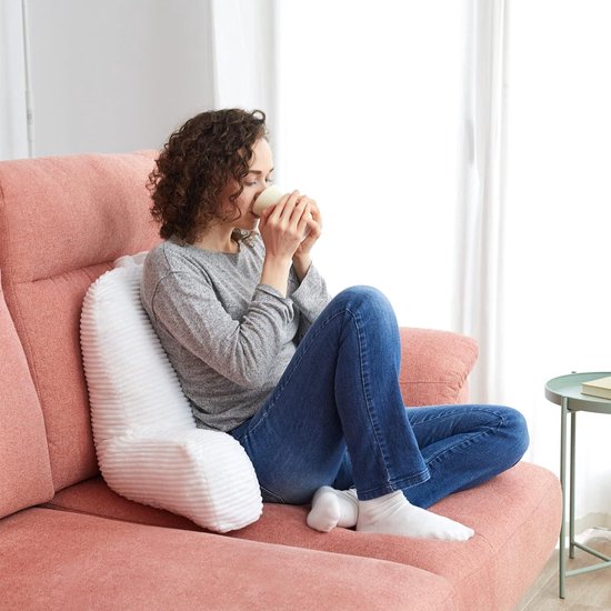 Ensemble Coussin De Lecture 3 Pièces COSTWAY, Poche De Rangement, Coussin Portable Repose-Bras Avec Sous-Verre Pour Lit Canapé Sol