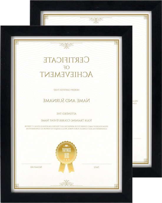 A4 Certificaatkader Diploma Afstuderen met Mount University Houten voor Wandophanging en Tafelbladglas Awards - GraduatePro certificate holder