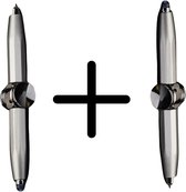 2 Stuks - Solidix fidget pen - Zilver - anti stress - kalmerende pen - Rustgevende pen - pen met lampje - Combineren mogelijk