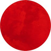 vidaXL-Vloerkleed-laagpolig-zacht-en-wasbaar-Ø-200-cm-rood