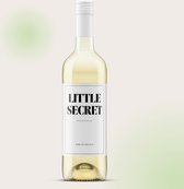 Wijn etiket | Little secret, baby on the way - Zwangerschapsaankondiging - Baby - Zwanger - Baby op komst | Beige