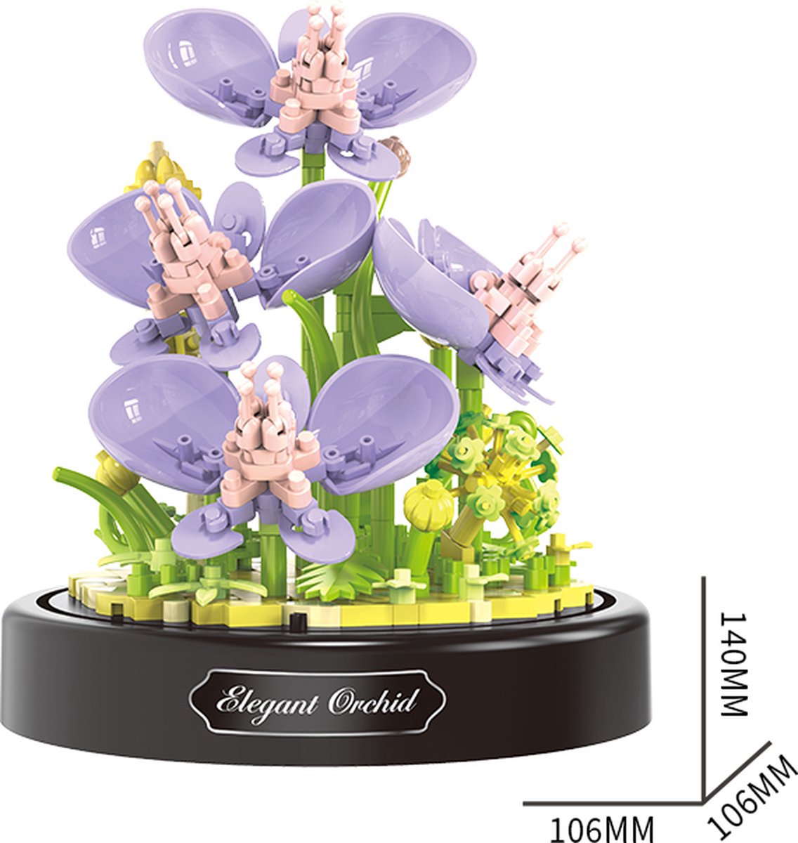 Balody Orchids/Orchidee bloem - 16345 - Nanoblocks / miniblocks - Bouwpakket - Hobby - 3D puzzel - 374 bouwsteentjes