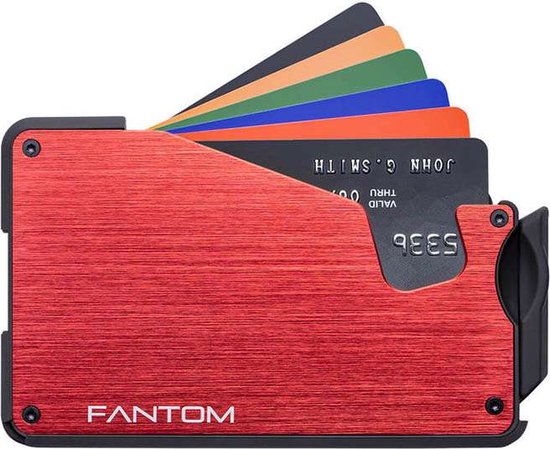 Fantom Wallet - Fantom S - regular (zonder coinholder & accessoires) - 8-13cc slimwallet - unisex - rood