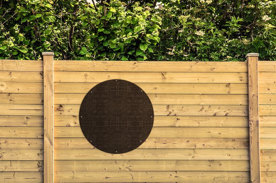 Garden Circle Cuir - Structure - Peau d'Animal - 90x90 cm - Affiche de Jardin Ronde - Extérieur