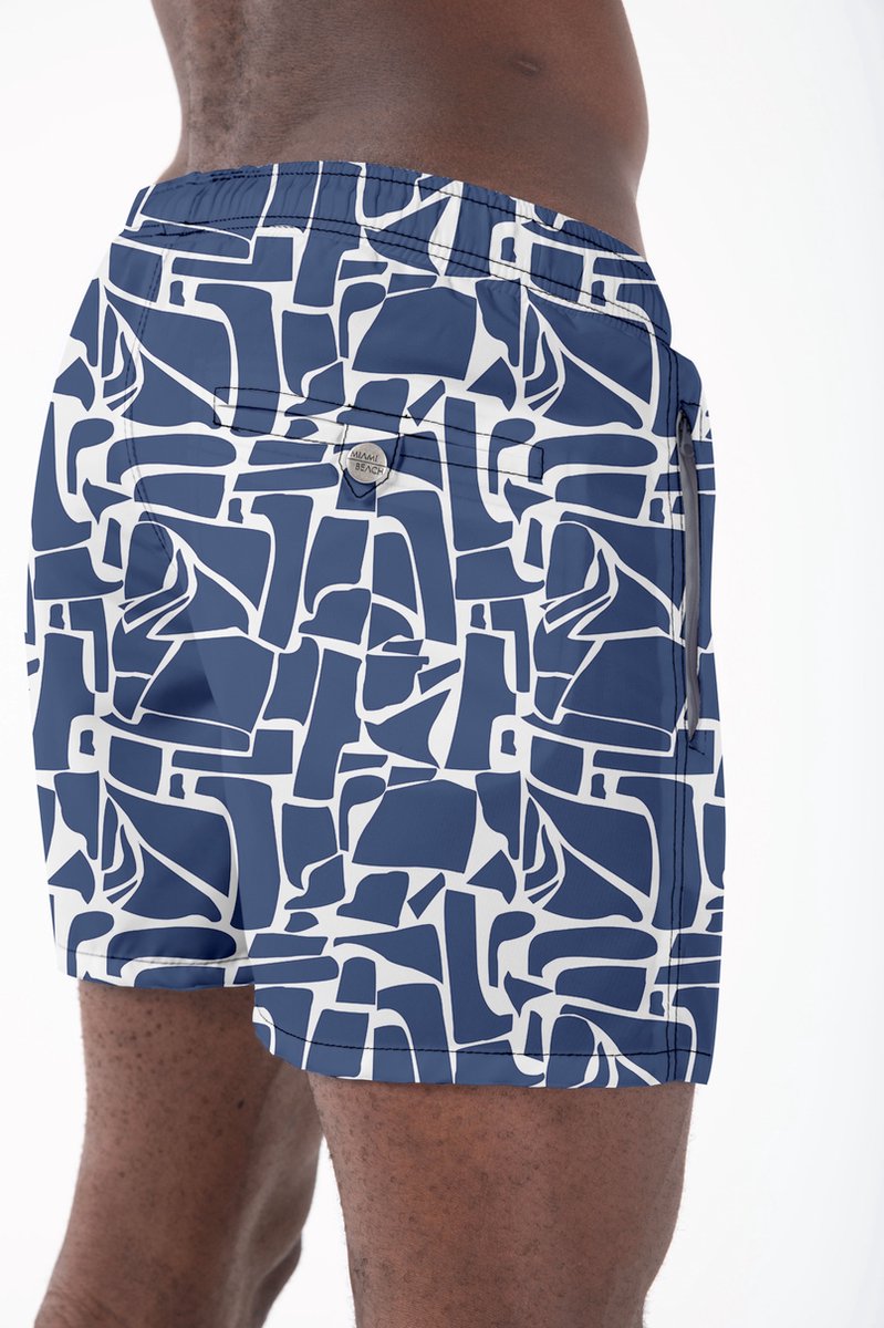 Miami Beach | Hoogwaardige Kwaliteit Zwemshort | Zwembroek | Beachshort | Heren | Sneldrogend | 203 Navy Blue | — afbeelding 4