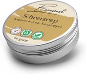 Biowust Scheerzeep Bergamot & Zoete Sinaasappel – voor Mannen & Vrouwen - Handgemaakt in Nederland – 100% Vegan – Palmolievrij – Plasticvrij – 60g