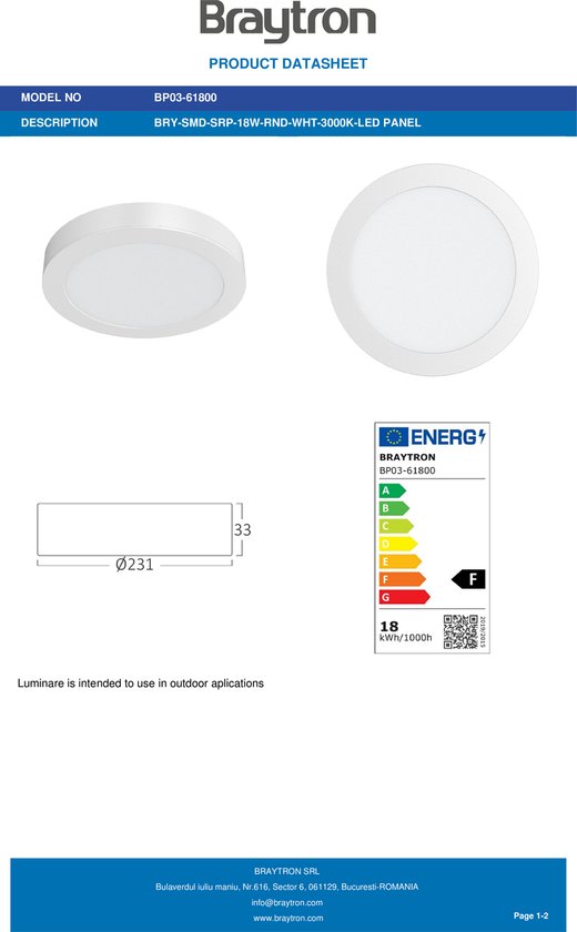 LED Badkamer plafondlamp NAIROS LED/12W/230V 3000/4000/6500K IP65 wit