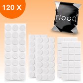 FLOOQ Anti Kras Vloerbeschermer vilt wit - 120 stuks - Meubelvilt Zelfklevend - Stoelpoot Beschermers - Stoel - Meubels