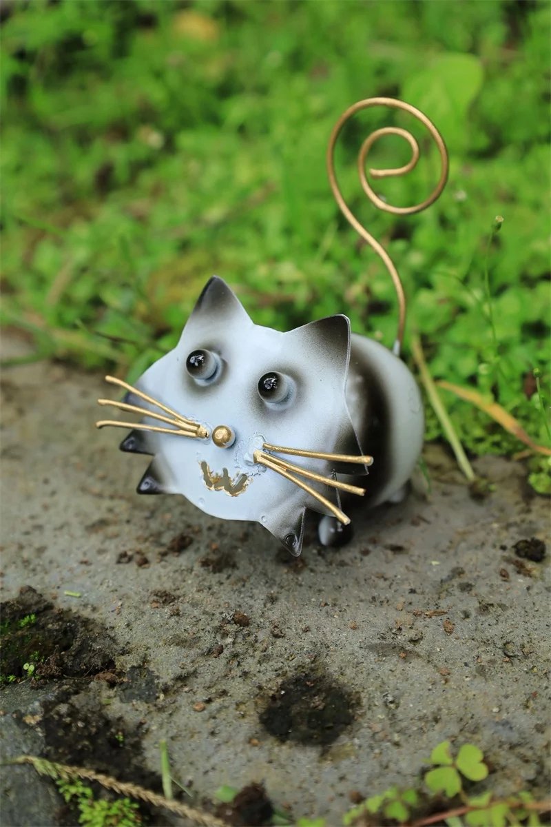 Metalen kat Cindy zwart/wit - geldclip