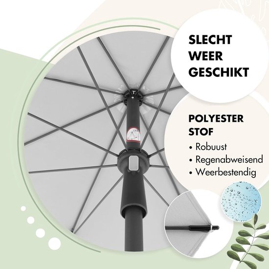 KADAX Ronde parasol, 220 x 142-224 cm, terrasparasol, balkonscherm, in